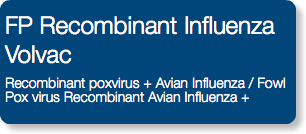 FP Recombinant Influenza Volvac Recombinant poxvirus + Avian Influenza / Fowl Pox virus Recombinant Avian Influenza + 